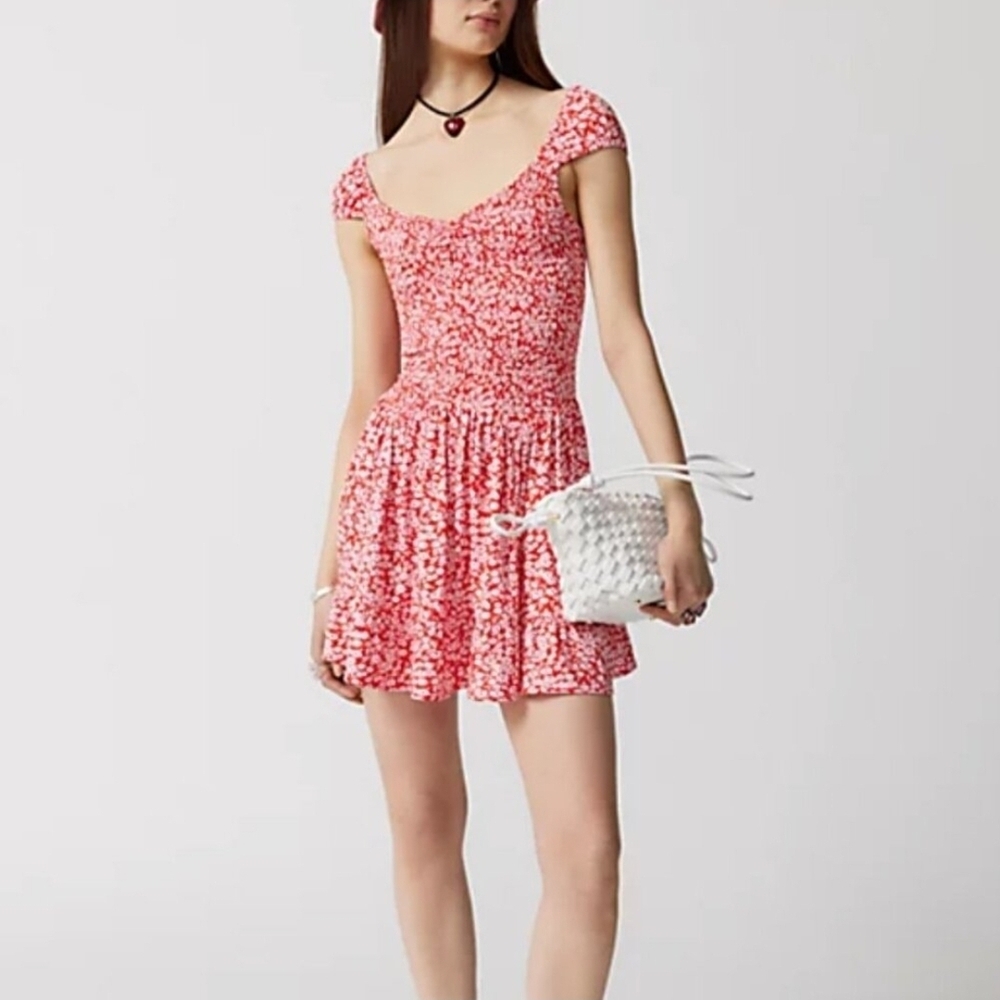 Urban Outfitters Pink Floral Mini Dress